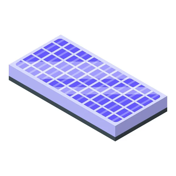 Icon isometrischer Vektor für Solarzellen. Zellleistung — Stockvektor