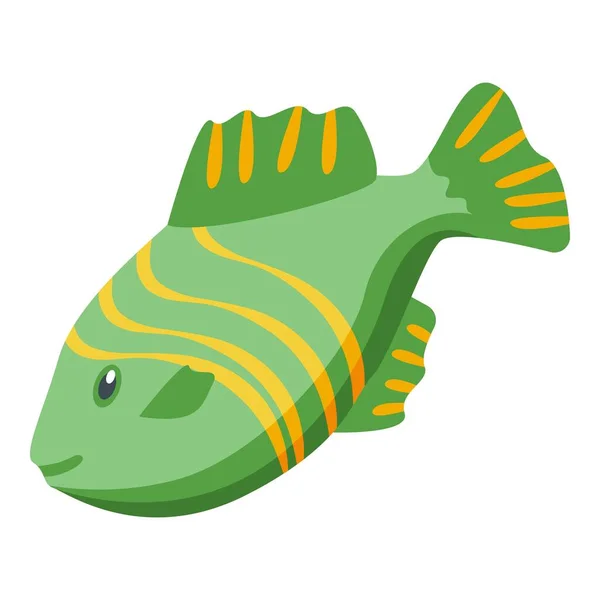 Ikona mořské ryby je izometrický vektor. Podvodní potápění — Stockový vektor
