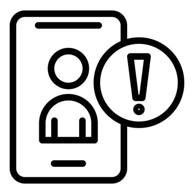 Kişinin etki simgesi ana hat vektörü. Dijital marka