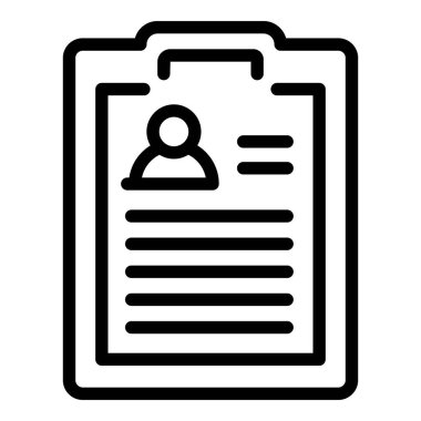 Uzman pano simgesi ana hatları vektörüne yardım eder. Sağlık