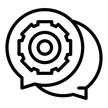 Sohbet ikon ana hatları vektörü. Klinik yardımı