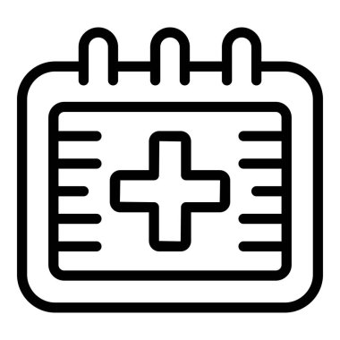 Menopause calendar icon outline vector. Hormone health