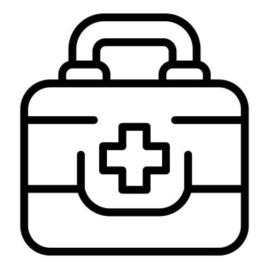 Menopause first aid kit icon outline vector. Hormone health