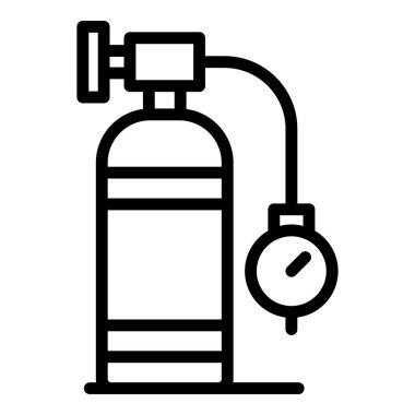 Oxygen balloon icon outline vector. Medical concentrator