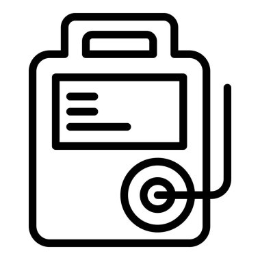 Oxygen device icon outline vector. Medical concentrator