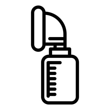 Oxygen bottle icon outline vector. Medical concentrator