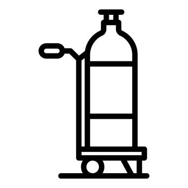 Oxygen tank icon outline vector. Home equipment