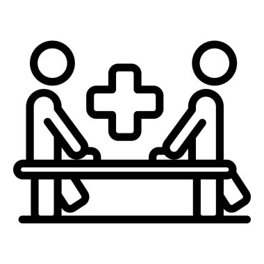 Sport doctor icon outline vector. Medical man