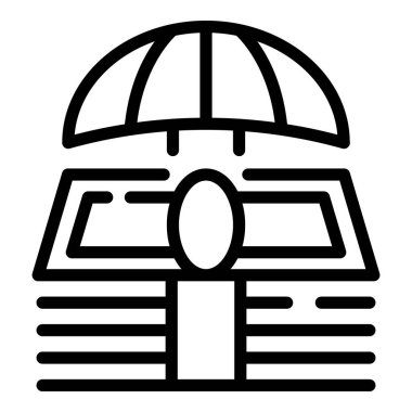 Cash stack income icon outline vector. Passive money