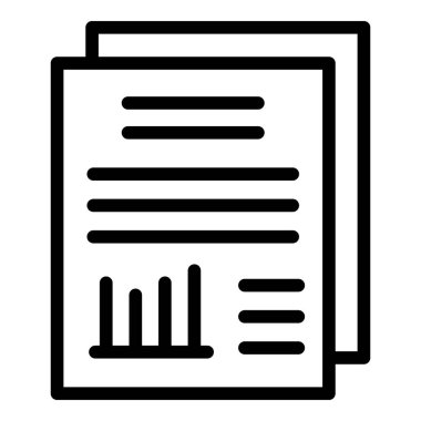 Money papers icon outline vector. Work job