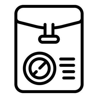 Disclaim icon outline vector. Legal disclaimer