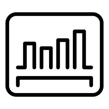 Graph data review icon outline vector. Economic result