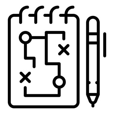 Risk management icon outline vector. Business plan