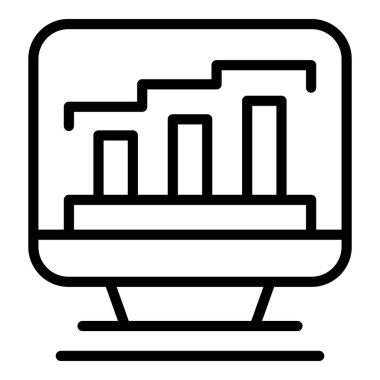 Business chart icon outline vector. Risk plan