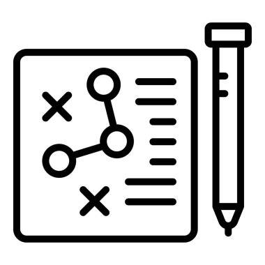 Personal business plan icon outline vector. Digital strategy