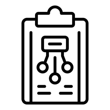 Digital clipboard icon outline vector. Business risk
