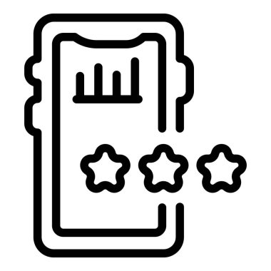 Social phone app icon outline vector. Smart finger
