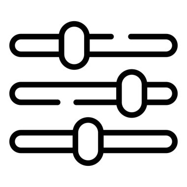 Equalizer app icon outline vector. Smart phone