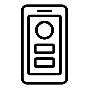 Video app icon outline vector. Internet screen