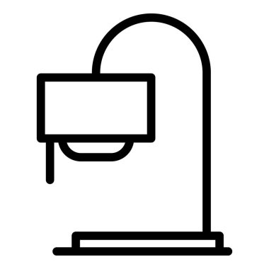 Lamp icon outline vector. Floor stand