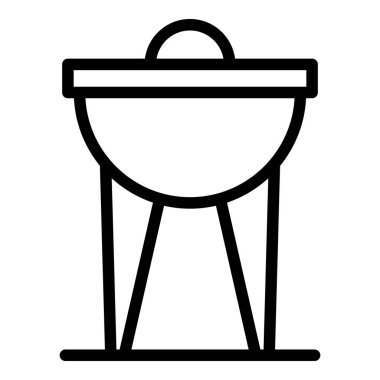 Lamp stand icon outline vector. Chandelier light