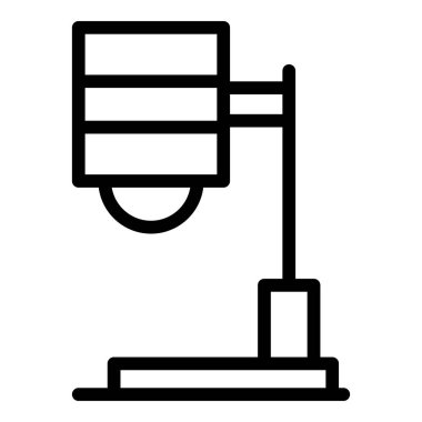 Lamp light icon outline vector. Table light