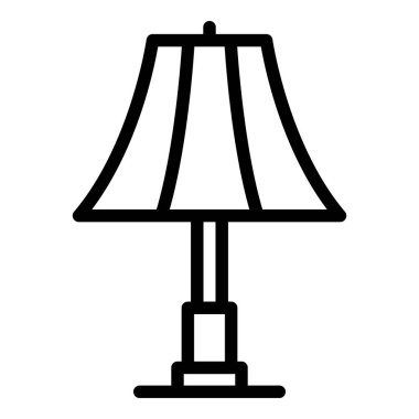 Lampshade icon outline vector. Lamp stand