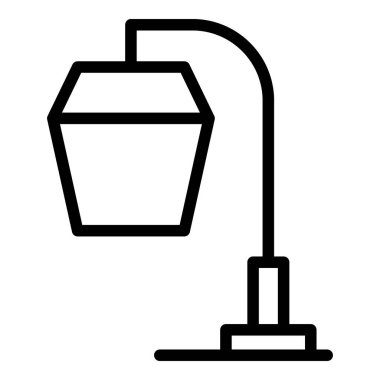 Led lamp icon outline vector. Home light