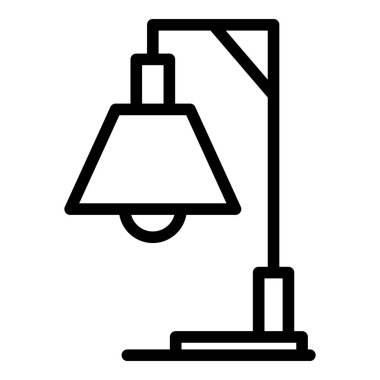 Lamp design icon outline vector. Floor light