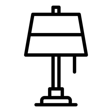 Lamp lighting icon outline vector. Floor light