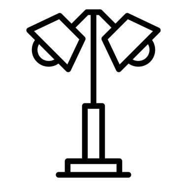 Fixture lamp icon outline vector. Floor stand