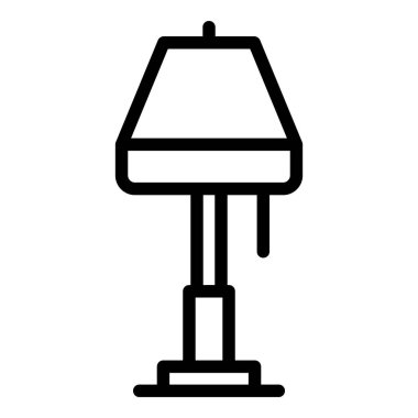 Reading light icon outline vector. Lamp stand