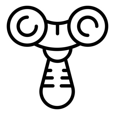 Face massage roller icon outline vector. Facial woman