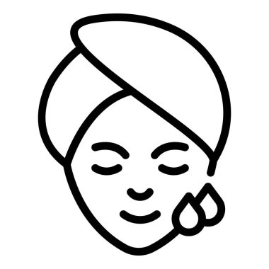 Roller facial massage icon outline vector. Woman skin