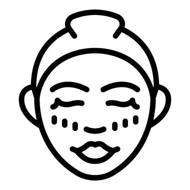 Serum facial massage icon outline vector. Skin beauty