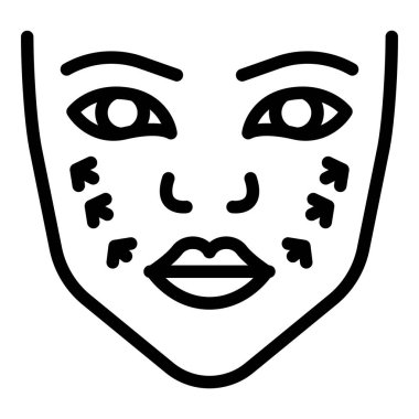 Cupping facial massage icon outline vector. Face skin