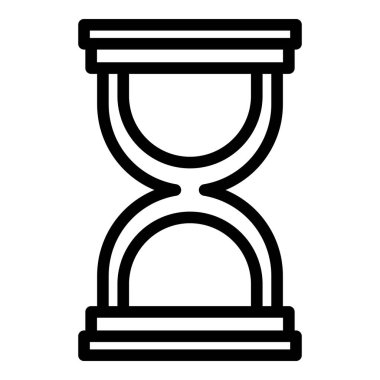 Hourglass time icon outline vector. Clock map
