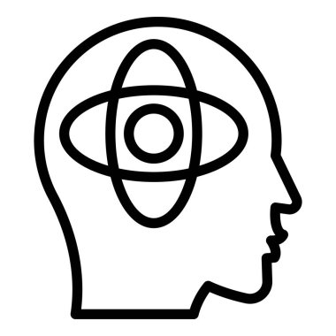 Strategic thinking icon outline vector. Think mind
