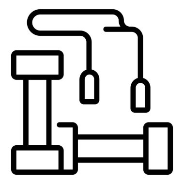 Training tool icon outline vector. App people