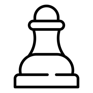 Pawn chess icon outline vector. Queen game