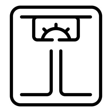Weight scales icon outline vector. Scale balance