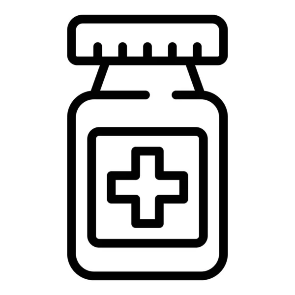 Χάπι ειδικός βοήθεια εικονίδιο περίγραμμα διάνυσμα. Υγεία κλινικής — Διανυσματικό Αρχείο