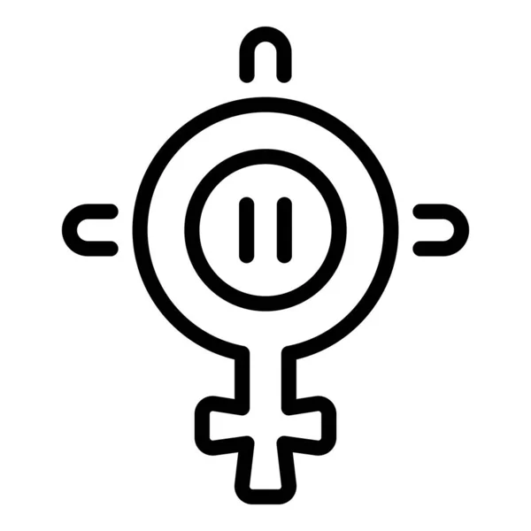 Woman menopause icon outline vector. Hormone health — 스톡 벡터