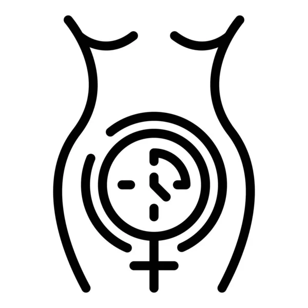 Gynecology menopause icon outline vector. Woman hormone — Stockvektor