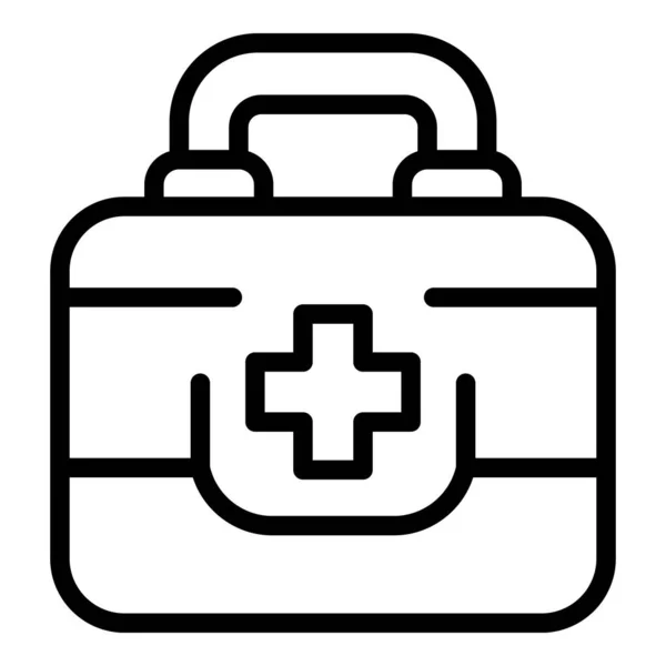 Menopause first aid kit icon outline vector. Hormone health — Vector de stock