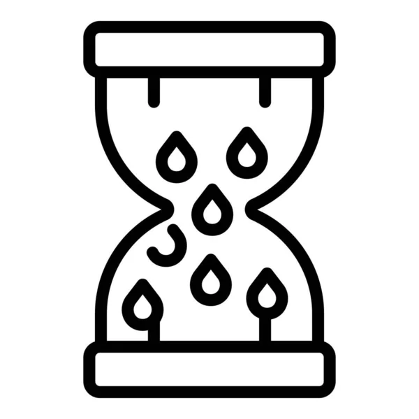 Menopause hourglass icon outline vector. Woman hormone — Stockvektor