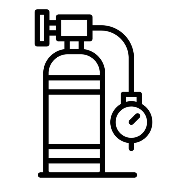 Oxygen balloon icon outline vector. Medical concentrator — 스톡 벡터