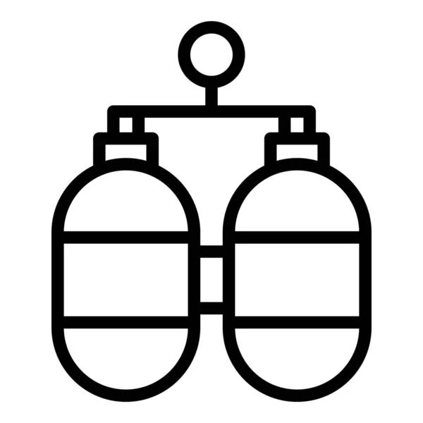 Oxygen tanks icon outline vector. Concentrator equipment — Stock vektor