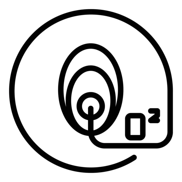 Oxygen new mask icon outline vector. Medical concentrator — Image vectorielle