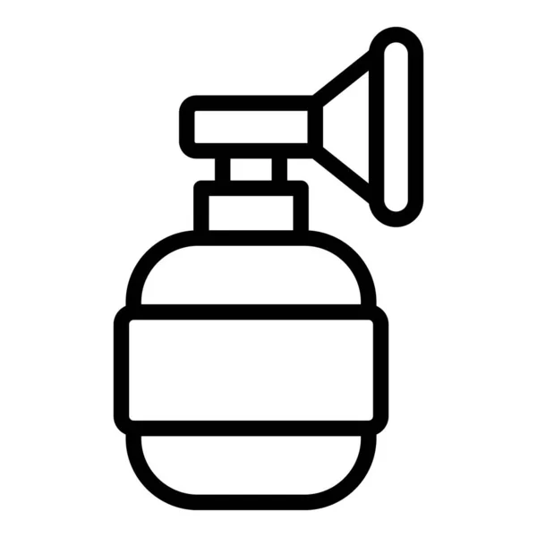 Portable oxygen mask icon outline vector. Nasal health — Stockový vektor